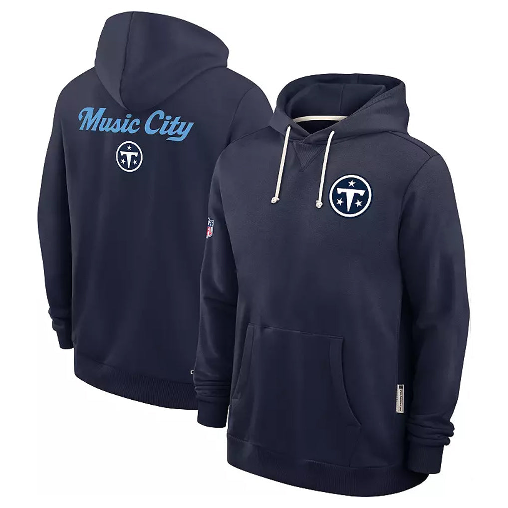 Choea T.Titans Navy Pullover Hoodies Home Game Blank Player Stitched Jerseys