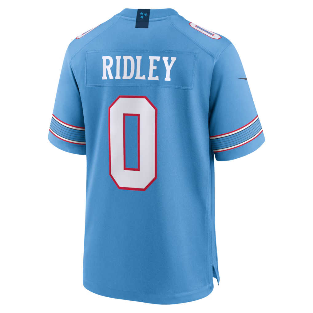 Choea T.Titans #0 Calvin Ridley Light Blue Game Stitched Jerseys