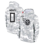 Choea T.Titans #0 Calvin Ridley Player Camo Arctic Salute to Service Pullover Hoodies Home Game Stitched Jerseys