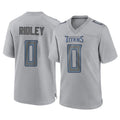 Choea T.Titans #0 Calvin Ridley Player Gray Atmosphere Fashion Home Game Stitched Jerseys