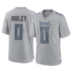 Choea T.Titans #0 Calvin Ridley Player Gray Atmosphere Fashion Home Game Stitched Jerseys