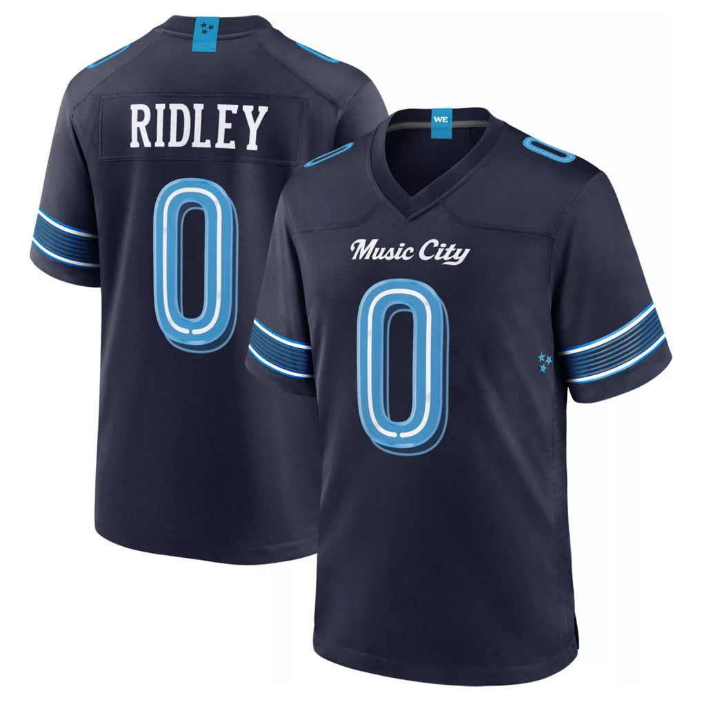 Choea T.Titans #0 Calvin Ridley Player Navy 2026 Rivalries Collection Home Game Stitched Jerseys