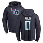 Choea T.Titans #0 Calvin Ridley Player Navy Logo Pullover Hoodies Home Game Stitched Jerseys