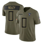 Choea T.Titans #0 Calvin Ridley Player Olive Limited 2025 Salute to Service Home Game Stitched Jerseys