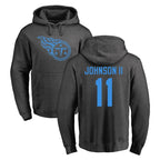 Choea T.Titans #11 Jermaine Johnson II Player Ash One Color Pullover Hoodies Home Game Stitched Jerseys