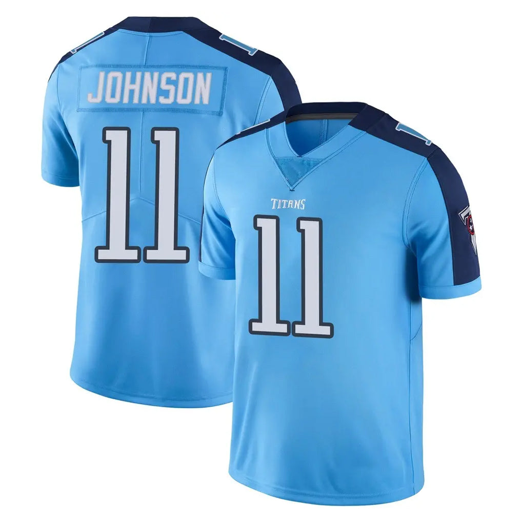 Choea T.Titans #11 Jermaine Johnson II Player Light Blue Limited Color Rush Home Game Stitched Jerseys