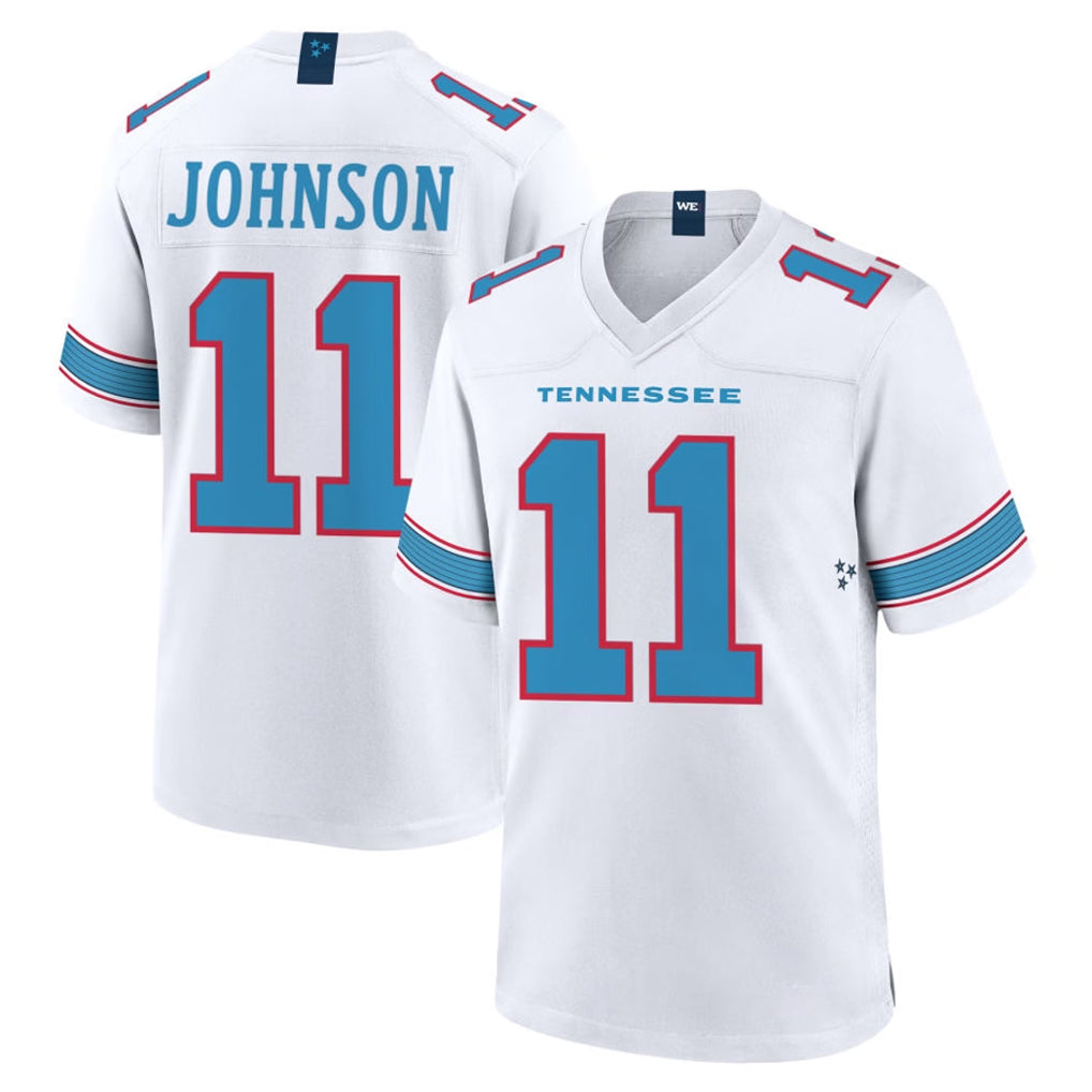 Choea T.Titans #11 Jermaine Johnson II Player White 2026 Game Home Stitched Jerseys
