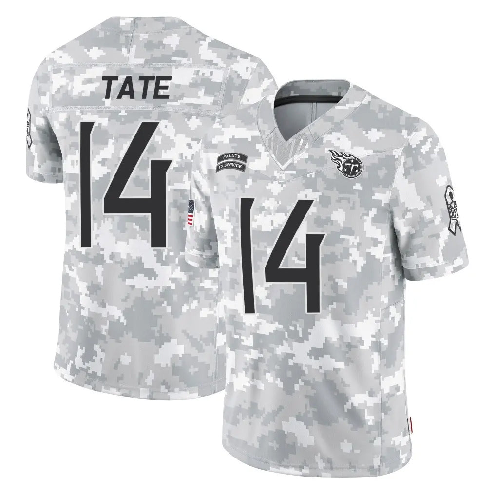 Choea T.Titans #14 Carnell Tate Player Arctic Camo Limited Salute to Service Home Game Stitched Jerseys