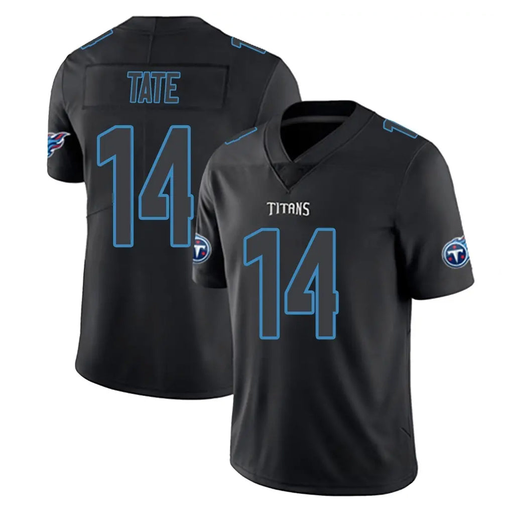Choea T.Titans #14 Carnell Tate Player Black Impact Limited Home Game Stitched Jerseys