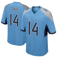 Choea T.Titans #14 Carnell Tate Player Light Blue Home Game Stitched Jerseys