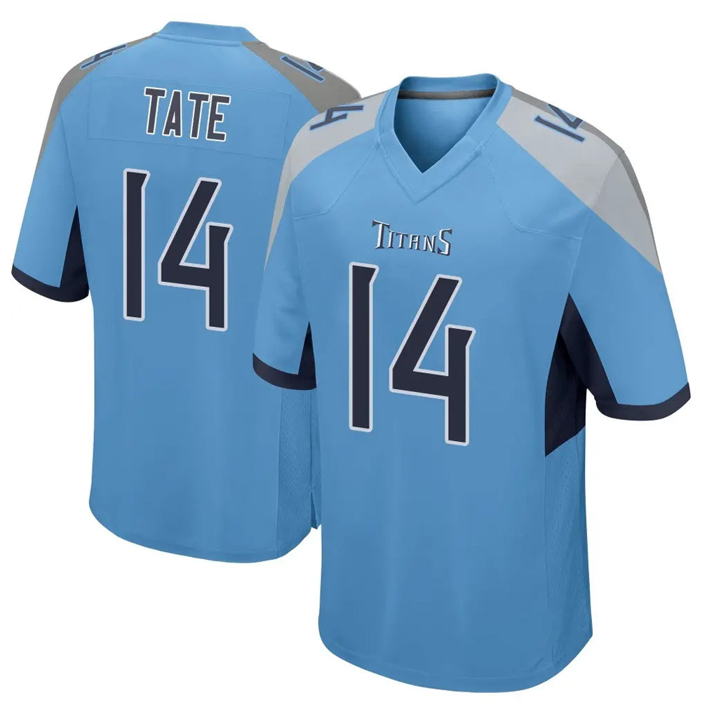 Choea T.Titans #14 Carnell Tate Player Light Blue Home Game Stitched Jerseys