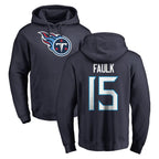 Choea T.Titans #15 Keldric Faulk Player Navy Logo Pullover Hoodies Home Game Stitched Jerseys