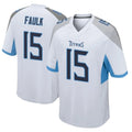 Choea T.Titans #15 Keldric Faulk Player White Home Game Stitched Jerseys