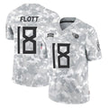 Choea T.Titans #18 Cor'Dale Flott Player Arctic Camo Limited Salute to Service Home Game Stitched Jerseys
