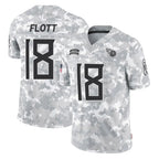 Choea T.Titans #18 Cor'Dale Flott Player Arctic Camo Limited Salute to Service Home Game Stitched Jerseys