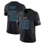 Choea T.Titans #18 Cor'Dale Flott Player Black Impact Limited Home Game Stitched Jerseys
