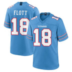 Choea T.Titans #18 Cor'Dale Flott Player Light Blue 2026 Game Home Stitched Jerseys