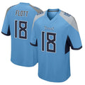 Choea T.Titans #18 Cor'Dale Flott Player Light Blue Home Game Stitched Jerseys