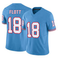 Choea T.Titans #18 Cor'Dale Flott Player Light Blue Limited Vapor F.U.S.E. Home Game Stitched Jerseys
