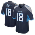 Choea T.Titans #18 Cor'Dale Flott Player Navy Home Game Stitched Jerseys