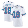 Choea T.Titans #18 Cor'Dale Flott Player White 2026 Game Home Stitched Jerseys