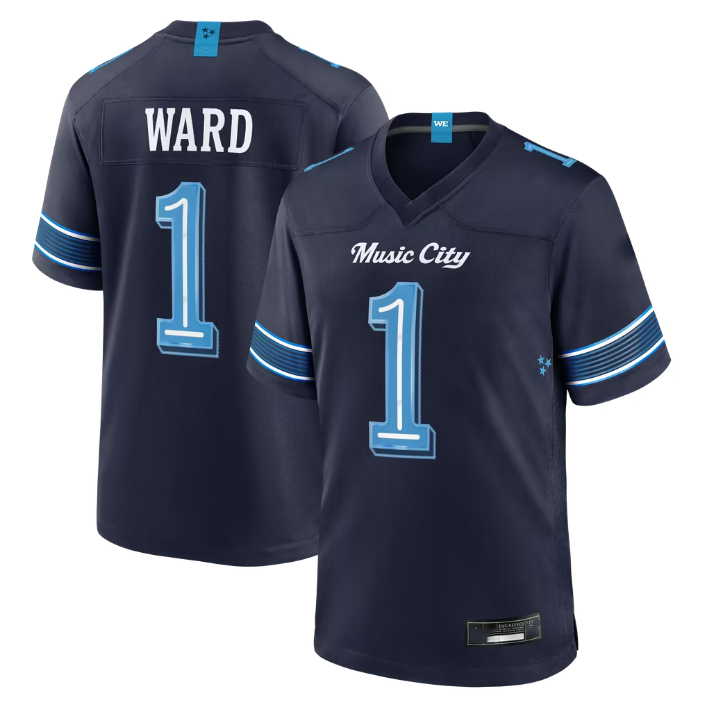 Choea T.Titans #1 Cameron Ward Navy 2026 Rivalries Collection Game Stitched Jerseys