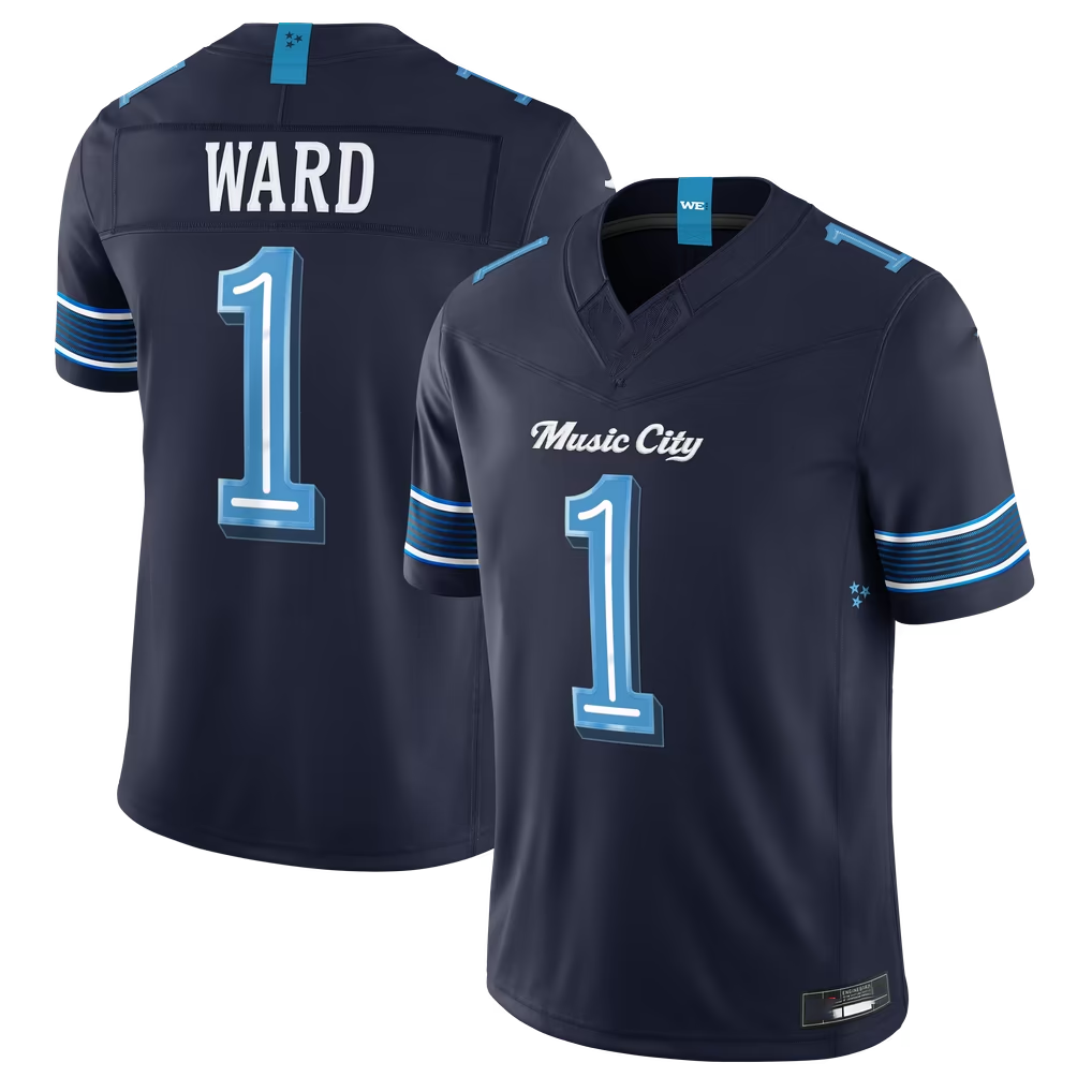 Choea T.Titans #1 Cameron Ward Navy 2026 Rivalries Collection Limited Stitched Jerseys