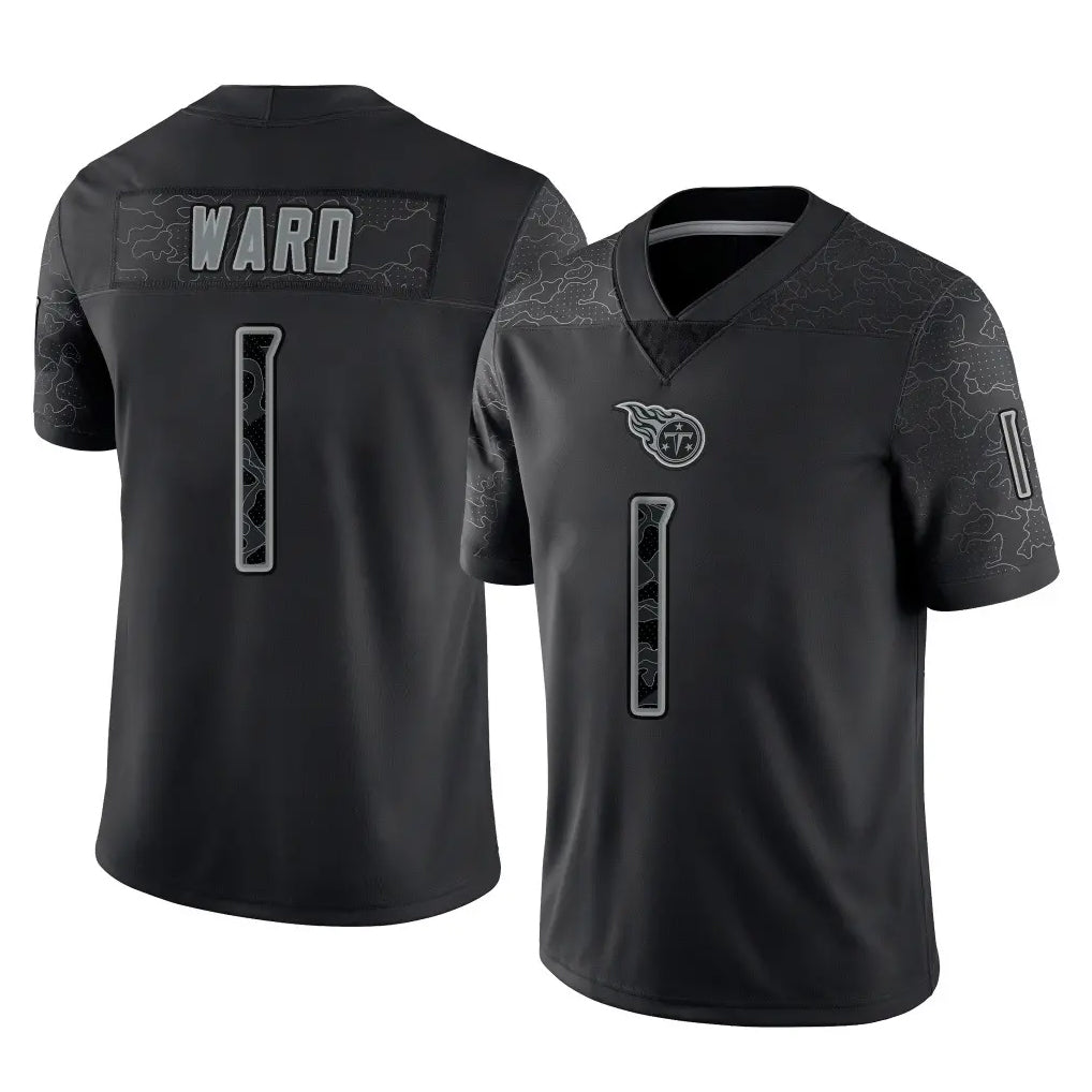 Choea T.Titans #1 Cameron Ward Player Black Limited Reflective Home Game Stitched Jerseys
