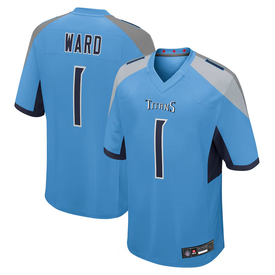 Choea T.Titans #1 Cameron Ward Player Light Blue Game Stitched Jerseys