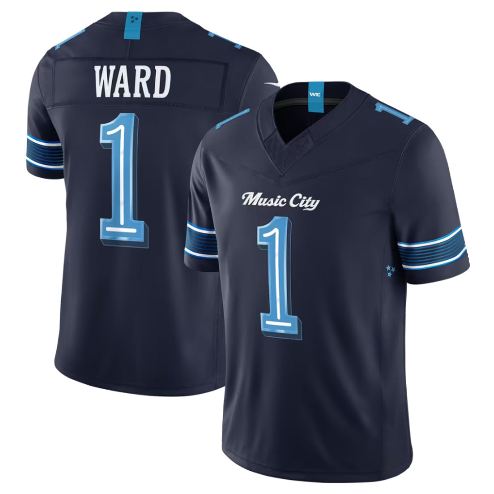 Choea T.Titans #1 Cameron Ward Player Navy 2026 Rivalries Collection Limited Home Game Stitched Jerseys