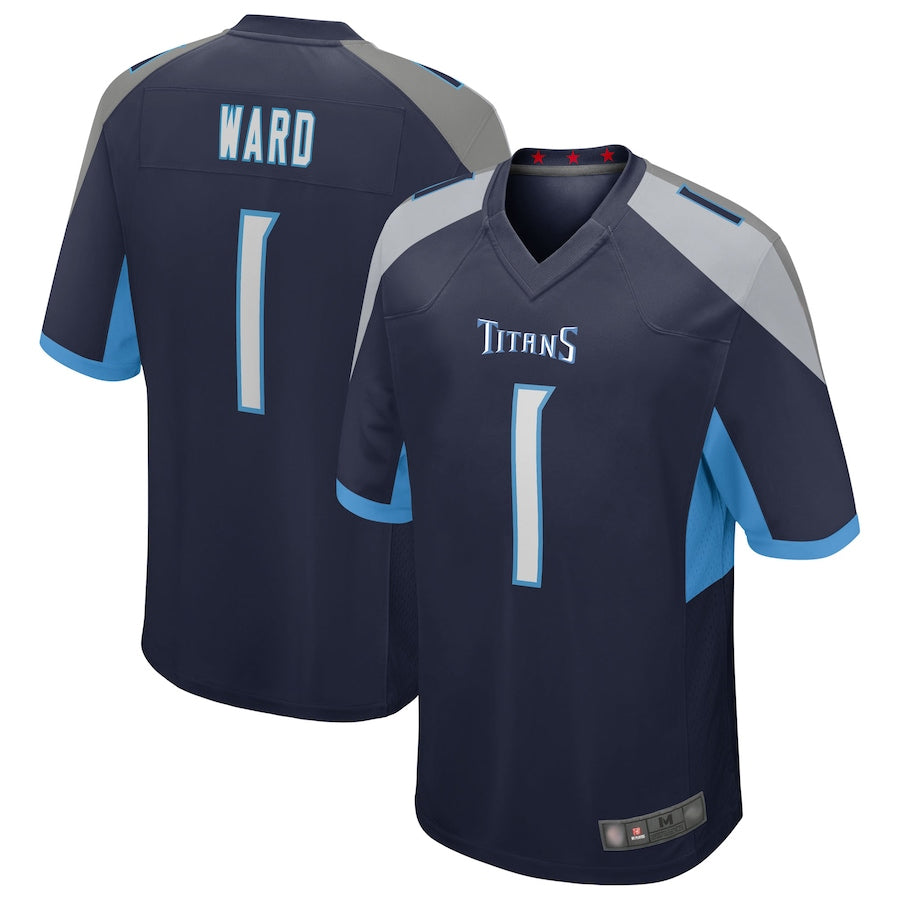 Choea T.Titans #1 Cameron Ward Player Navy Game Stitched Jerseys
