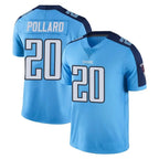 Choea T.Titans #20 Tony Pollard Player Light Blue Limited Color Rush Home Game Stitched Jerseys
