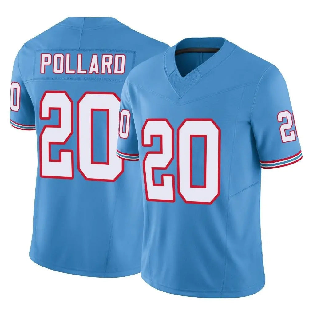Choea T.Titans #20 Tony Pollard Player Light Blue Limited Vapor F.U.S.E. Home Game Stitched Jerseys