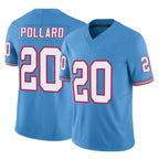 Choea T.Titans #20 Tony Pollard Player Light Blue Limited Vapor F.U.S.E. Home Game Stitched Jerseys