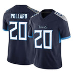 Choea T.Titans #20 Tony Pollard Player Navy Limited Vapor F.U.S.E. Home Game Stitched Jerseys