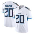Choea T.Titans #20 Tony Pollard Player White 2025 Vapor Limited Home Game Stitched Jerseys