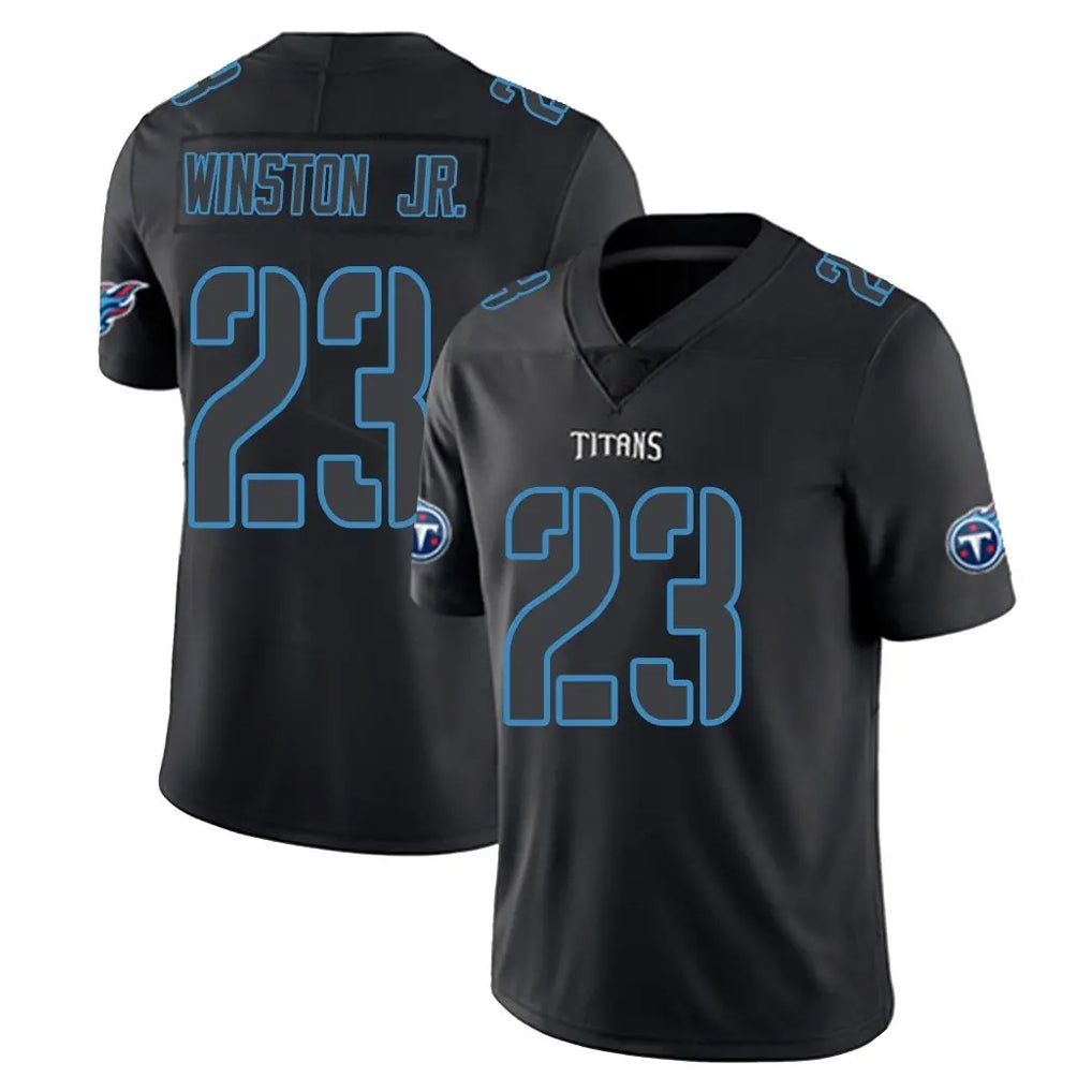 Choea T.Titans #23 Kevin Winston Jr. Player Black Impact Limited Home Game Stitched Jerseys