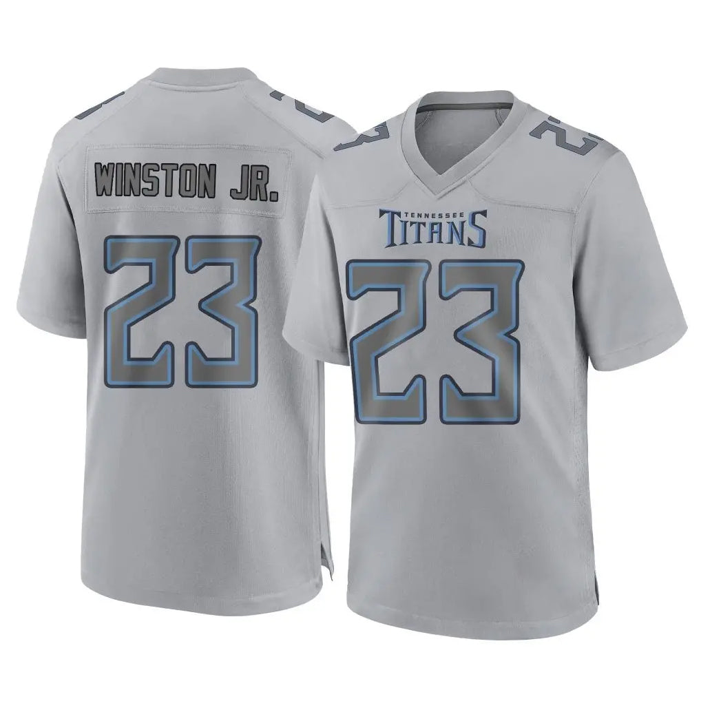 Choea T.Titans #23 Kevin Winston Jr. Player Gray Atmosphere Fashion Home Game Stitched Jerseys
