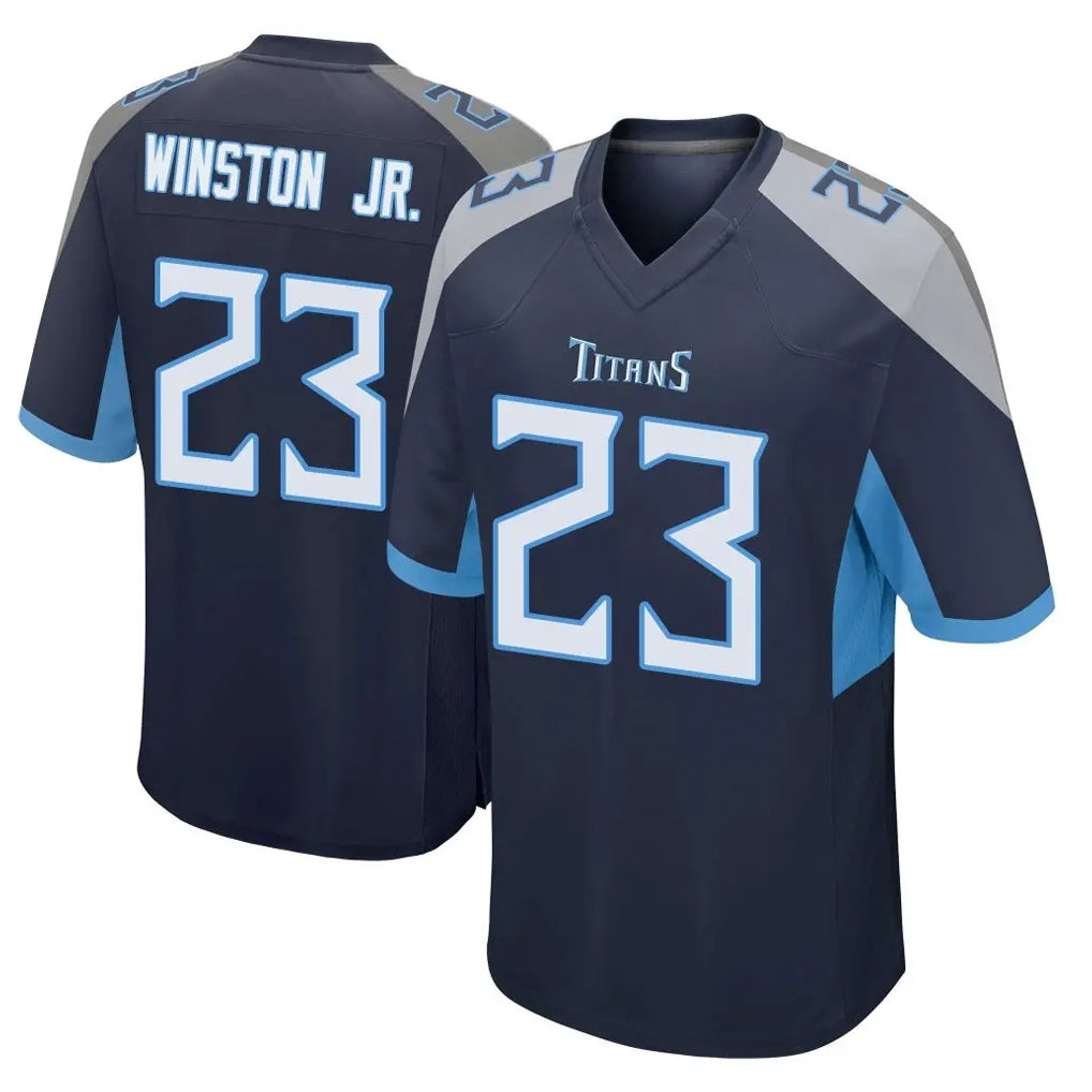 Choea T.Titans #23 Kevin Winston Jr. Player Navy Home Game Stitched Jerseys