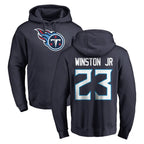 Choea T.Titans #23 Kevin Winston Jr. Player Navy Logo Pullover Hoodies Home Game Stitched Jerseys