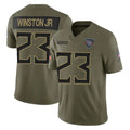 Choea T.Titans #23 Kevin Winston Jr. Player Olive Limited 2025 Salute to Service Home Game Stitched Jerseys