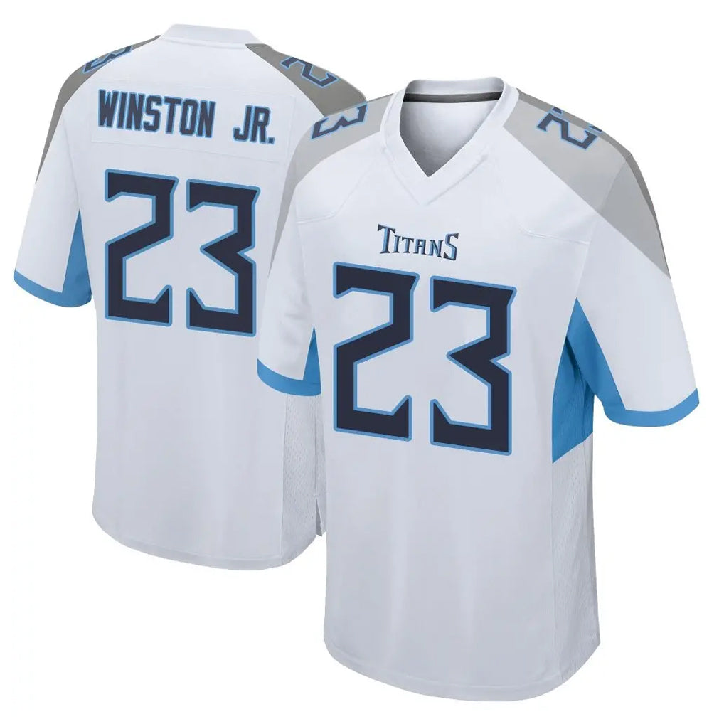 Choea T.Titans #23 Kevin Winston Jr. Player White Home Game Stitched Jerseys