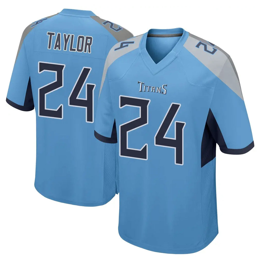Choea T.Titans #24 Alontae Taylor Player Light Blue Home Game Stitched Jerseys