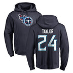 Choea T.Titans #24 Alontae Taylor Player Navy Logo Pullover Hoodies Home Game Stitched Jerseys