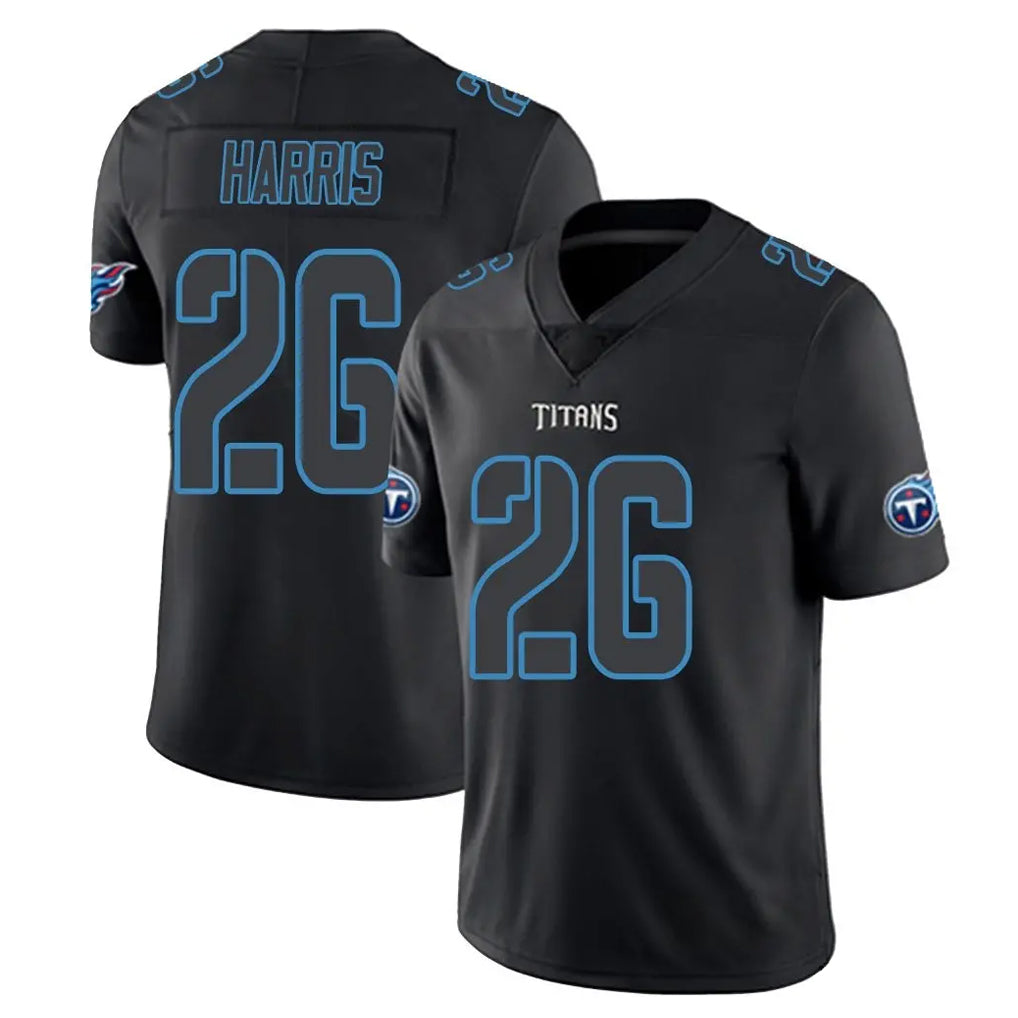 Choea T.Titans #26 Marcus Harris Player Black Impact Limited Home Game Stitched Jerseys