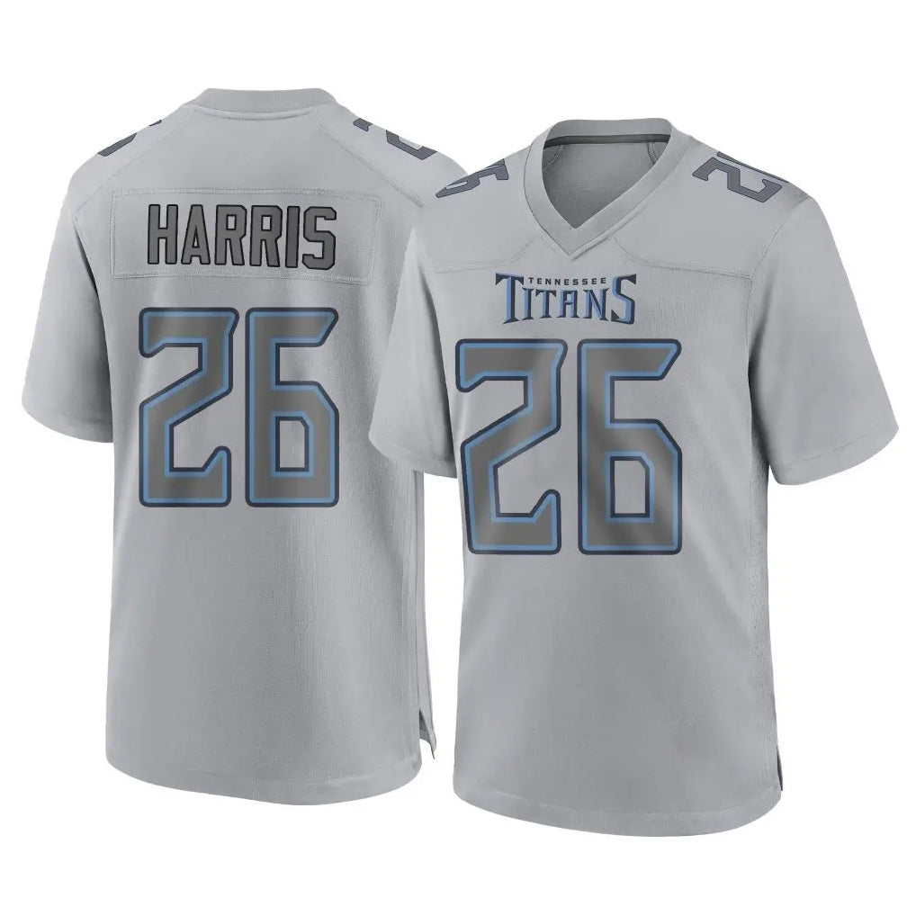 Choea T.Titans #26 Marcus Harris Player Gray Atmosphere Fashion Home Game Stitched Jerseys