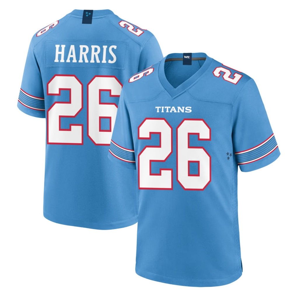 Choea T.Titans #26 Marcus Harris Player Light Blue 2026 Game Home Stitched Jerseys