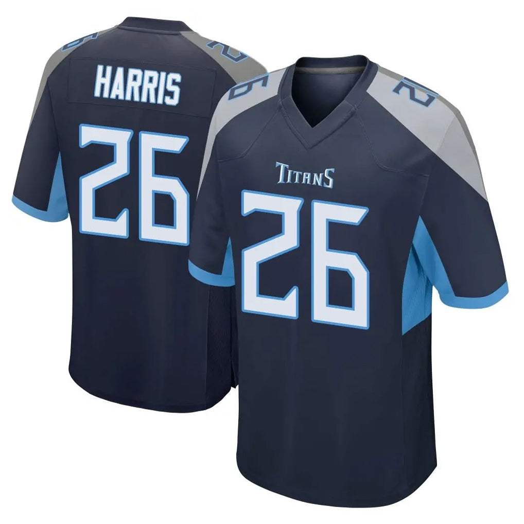 Choea T.Titans #26 Marcus Harris Player Navy Home Game Stitched Jerseys