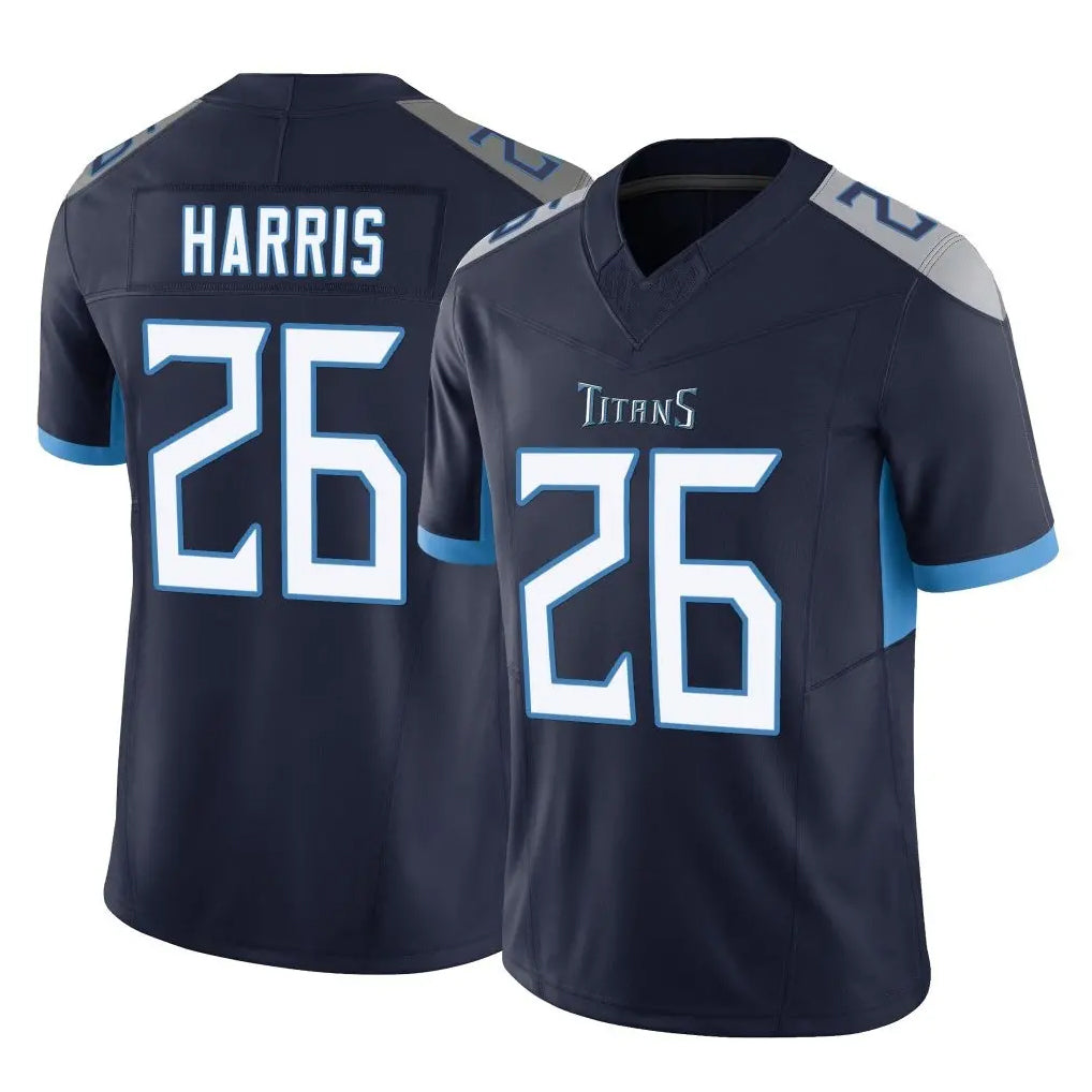 Choea T.Titans #26 Marcus Harris Player Navy Limited Vapor F.U.S.E. Home Game Stitched Jerseys