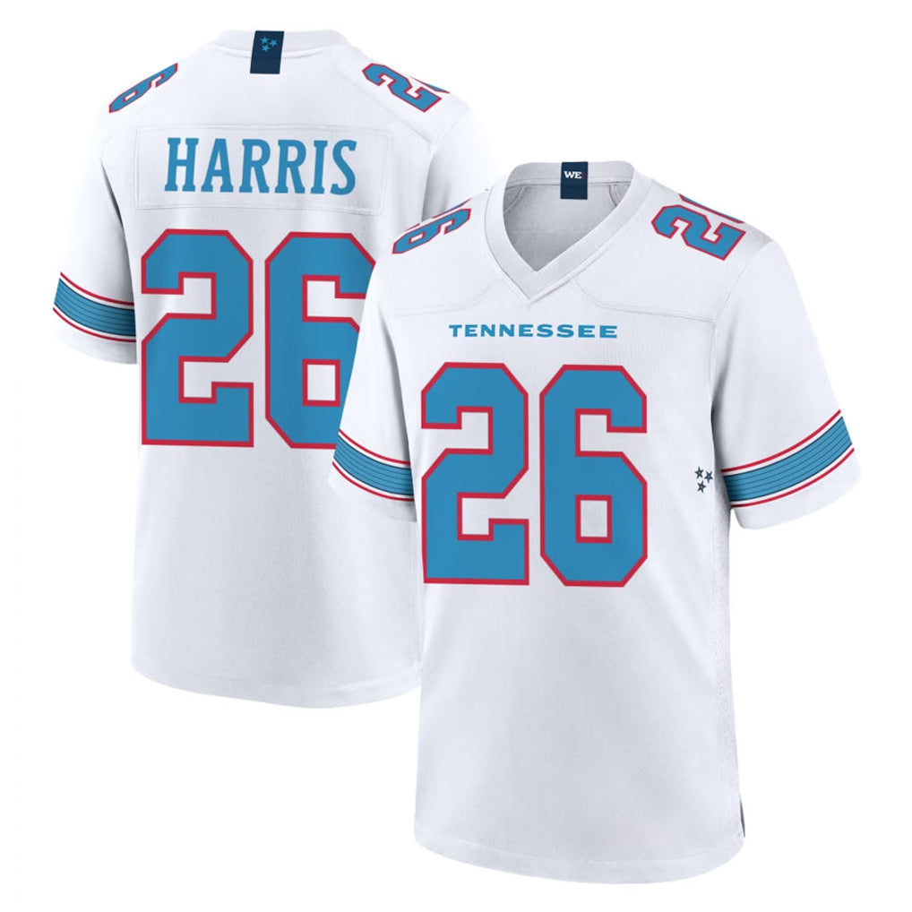 Choea T.Titans #26 Marcus Harris Player White 2026 Game Home Stitched Jerseys